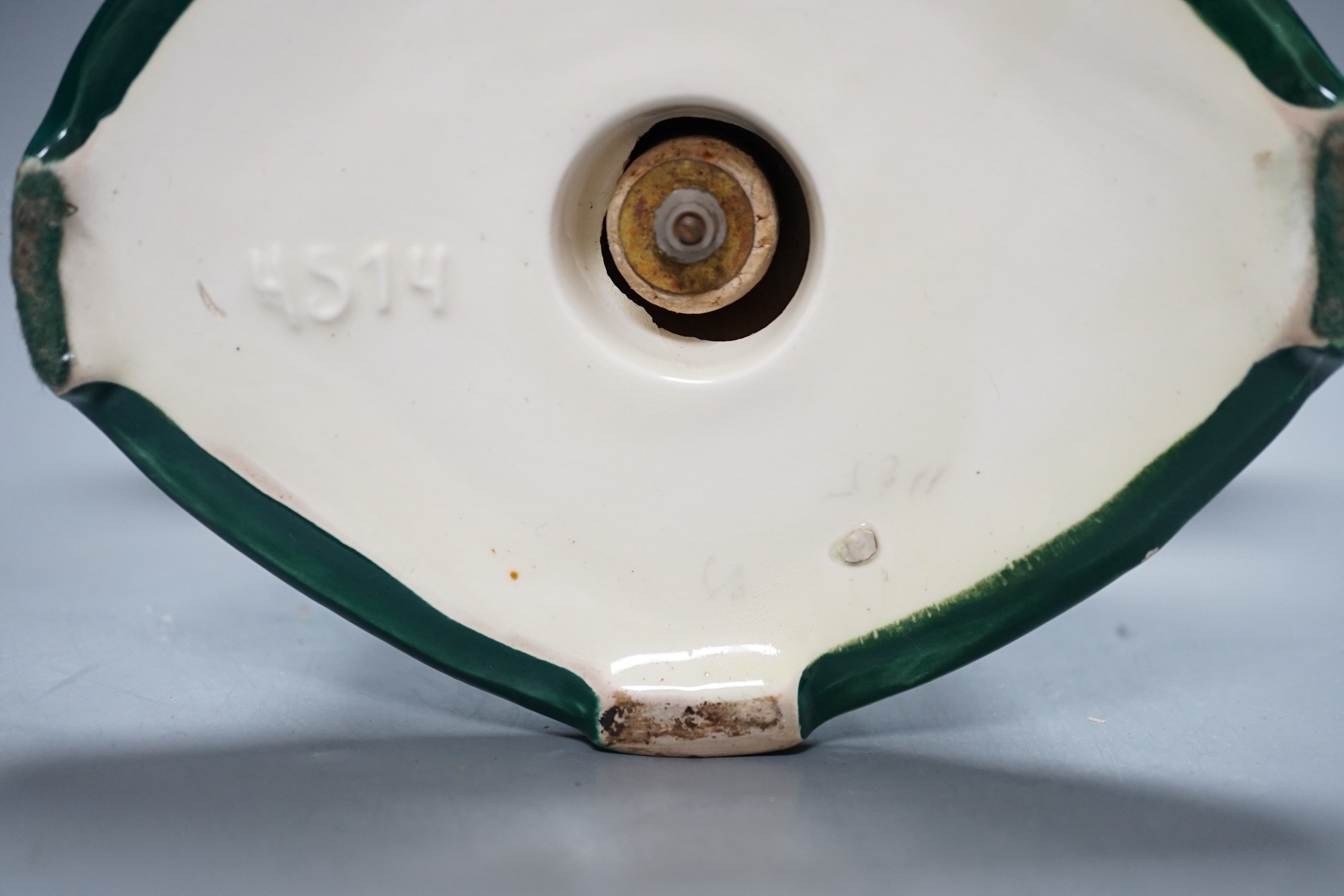 An Eichwald pottery centrepiece (a.f) 27cm